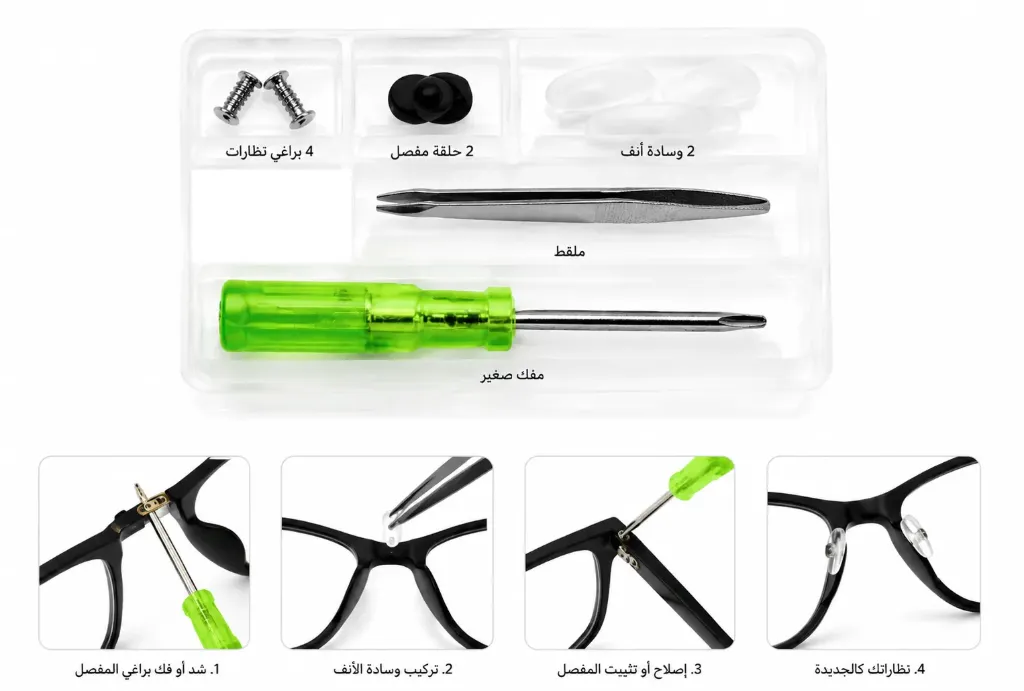 طقم مفكات نظارات